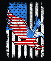 American Eagle Flag Shirt, 4th Of July Independence Day Shirt, USA Eagle Flag Shirt, American Flag Shirt, Independence Day Shirt Template 