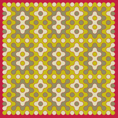 Multicolor truchet tiling connections illustration