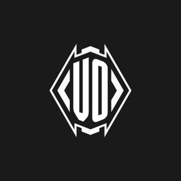 Letter VO initial esport creative simple logo design style