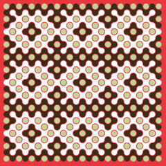 Multicolor truchet tiling connections illustration