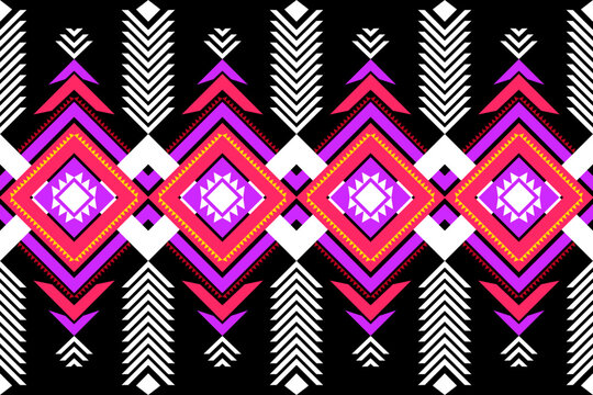 vector of beautiful white and purple abstract ethnic seamless pattern