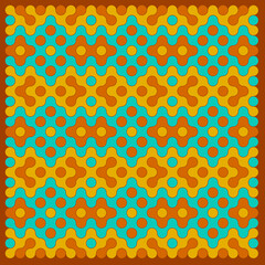 Multicolor truchet tiling connections illustration