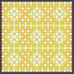 Multicolor truchet tiling connections illustration