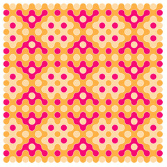 Multicolor truchet tiling connections illustration