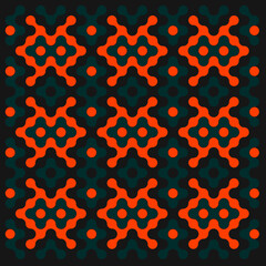 Multicolor truchet tiling connections illustration