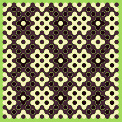 Multicolor truchet tiling connections illustration