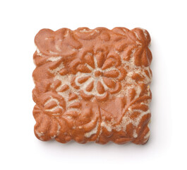 Top view of traditional russian honey pryanik