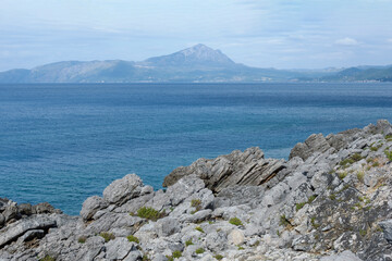 Veduta del golfo di Policastro dagli scogli nei pressi di Sapri