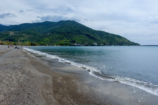 La spiaggia di Sapri nell'Italia meridionale