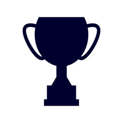 Trophy cup. Award cup silhouette. Winner symbol. Vector isolated on white.