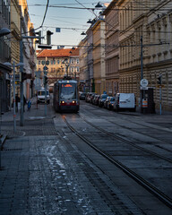 Naklejka na ściany i meble Tram/Bim in Vienna city 