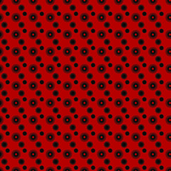 Red texture, stars on a red background. Vector background with black stars. Abstract pattern. Concentric forms. stylized geometric flowers. Shapes are different sizes. Pattern for fabric and paper