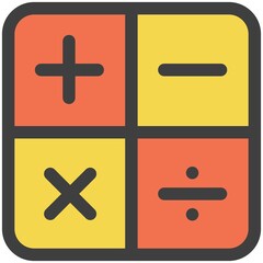 Obraz premium Business calculator or accounting button flat vector icon