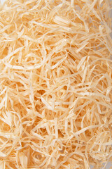 Wooden sawdust shavings natural texture background