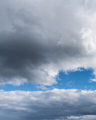 Blue sky with beautiful, patchy clouds for sky replacement use. 