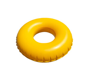 Yellow Inflatable ring isolated on white background
