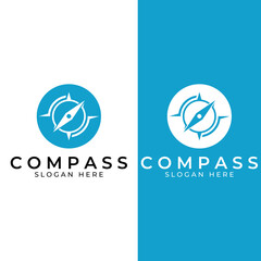 Compass logo, directional guide or pandom. Compass logo icon vector illustration template.