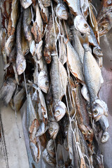 Dried fish on the market