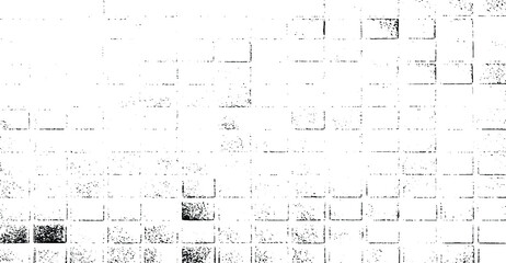 Monochrome texture composed of irregular graphic elements. Distressed uneven grunge background. Abstract vector illustration. Overlay for interesting effect and depth. Isolated on white background.