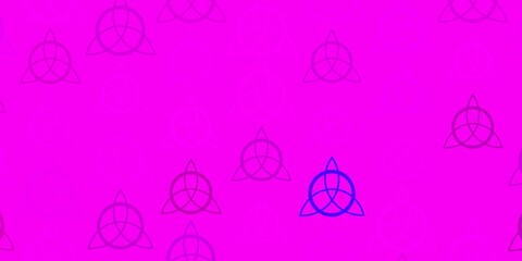Light Purple vector backdrop with mystery symbols.