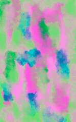 pink blue green paint strokes. hand painted