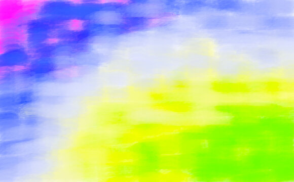 multicolored yellow green blue pink gradient. abstract watercolor background