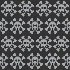 cute  skull seamless pattern background