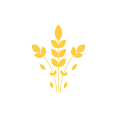 Rice symbol. Wheat symbol vector. wallpaper. logo design.