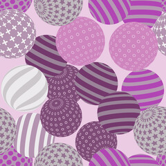 Retro 3d illustration of abstract balls, great design for any purpose. Modern poster for cover design. Vector seamless technology background. Background wall design.