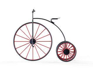 Naklejka premium Red bicycle, Bike theme elements, Street speed sport bicycle, 3d render