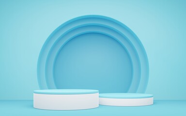 podium display for luxury product presentation, 3d render, 3d illustration