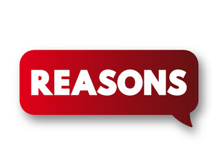 Reasons text message bubble, concept background