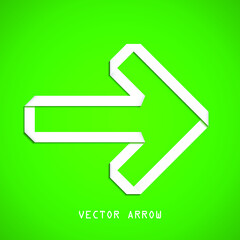 origami paper arrow / vector element/ illustration