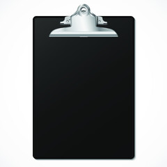 black clipboard / vector illustration