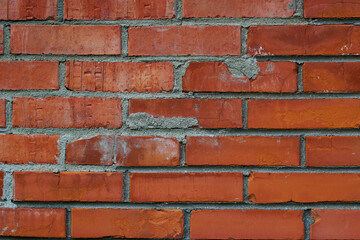 red brick wall of countryside fence