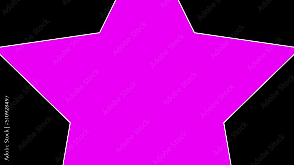 Poster background of a black purple star fills the screen. computer graphics animation with geometric shape