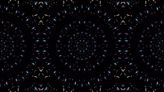 Abstract Kaleidoscope pattern with full colors. Magic mandala. 4k	