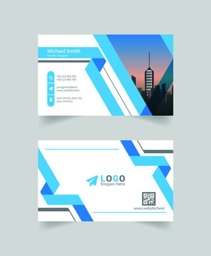 Clean professional corporate business card template