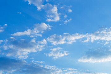 Summer blue sky with white beauty clouds.