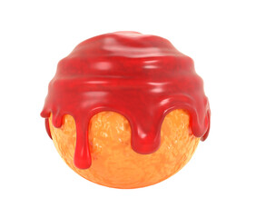 jelly discharge on white background. 3D illustration