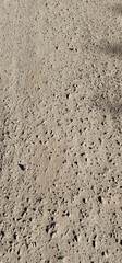 A rocky dirt road with shadows cast by stones at sunrise.