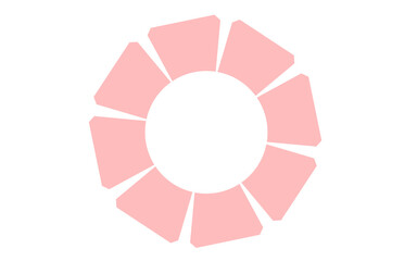 Naklejka premium pink rose petals circle frame flower abstract