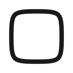 Squircle Stroke Rounded Square Shape Icon