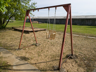 Children's playground in summer day.