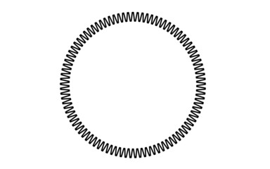 Vector black circle frame cog space abstract bumpy 