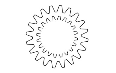 Vector black circle frame cog space abstract bumpy 