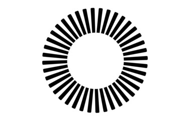Vector black circle frame cog space abstract bumpy 