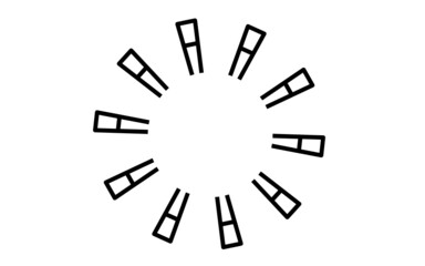 Vector black circle frame cog space abstract bumpy 