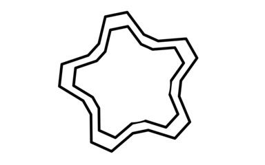 Vector black circle frame cog space abstract bumpy 