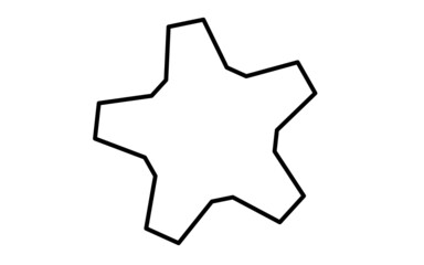 Vector black circle frame cog space abstract bumpy 